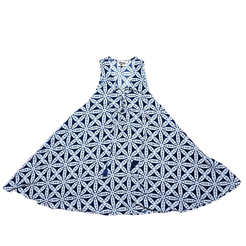 Show Me Your MuMu Blue and White Halter Tunic